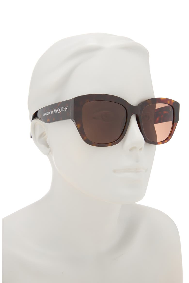 55mm Square Sunglasses, Alternate, color, HAVANA HAVANA BROWN