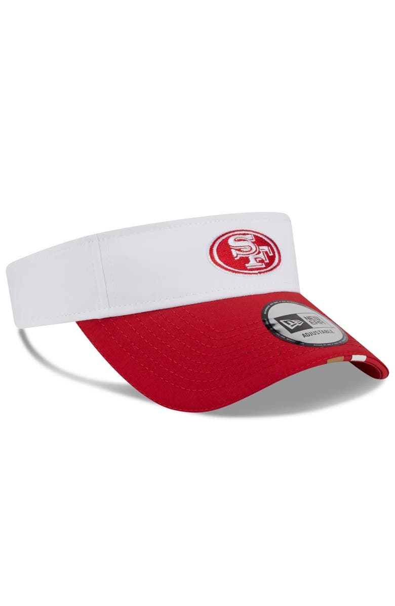 New Era Men's New Era White/Scarlet San Francisco 49ers 2025 NFL Training Camp Adjustable Visor, Alternate, color, White