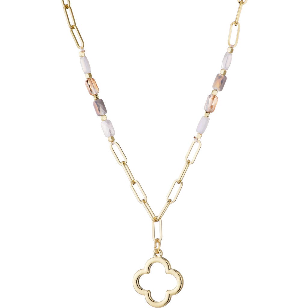 Adornia Crystal Clover Pendant Necklace