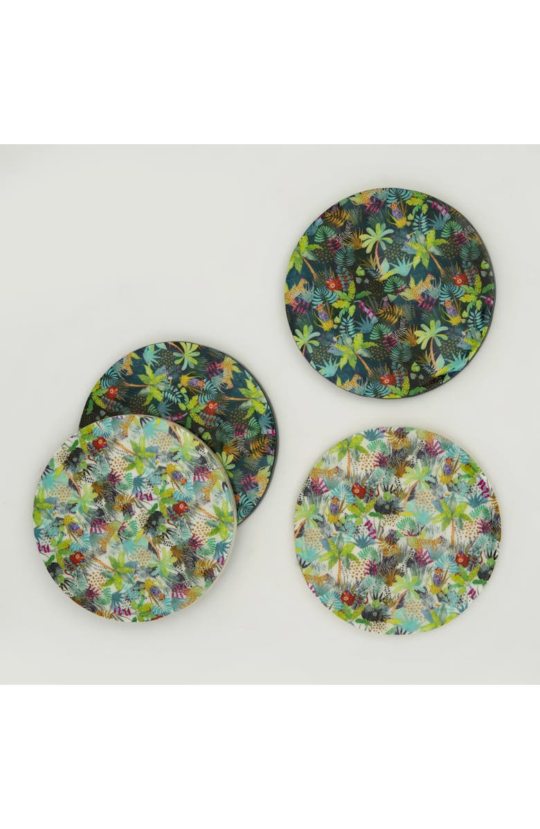 Mela Artisans Jungle Bloom Coasters, Alternate, color, Jungle