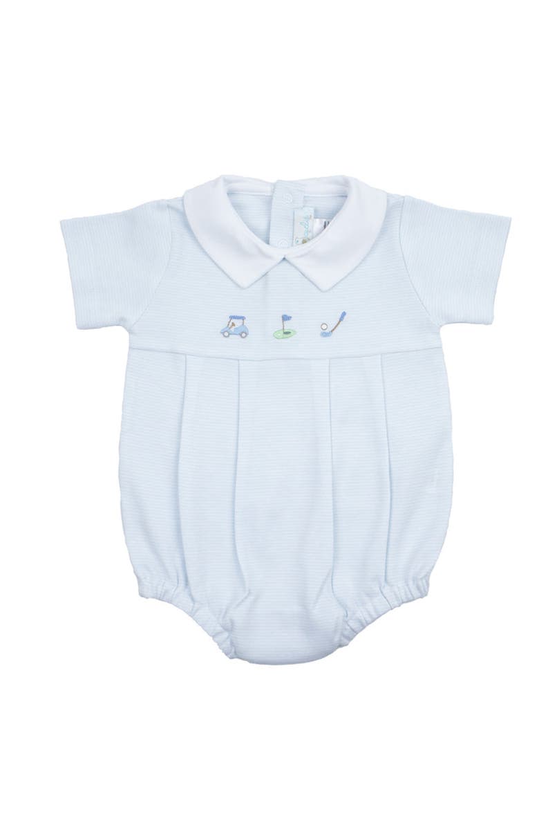 Cuclie Pointed Collar Golf Bubble Romper, Main, color, Lt.blue