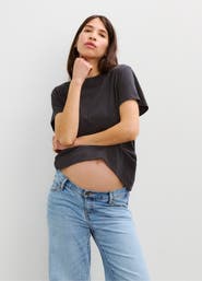 HATCH The Washed Cotton Short Sleeve Crew Tshirt