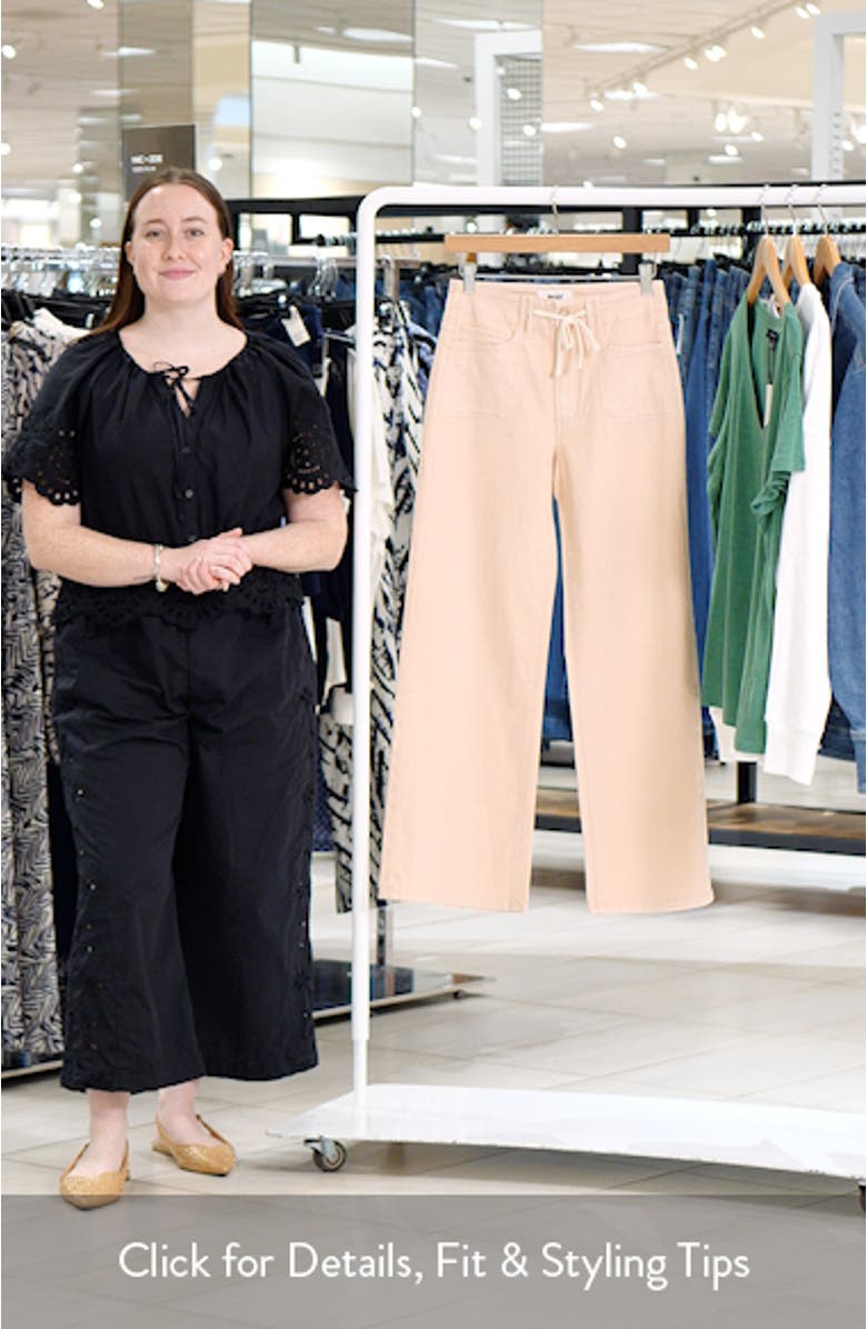 Anessa Braided Pocket High Waist Wide Leg Jeans, sales video thumbnail