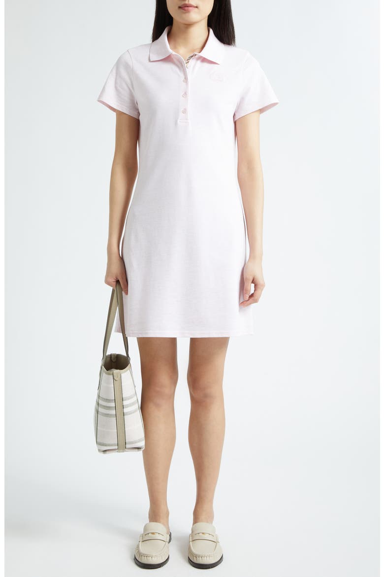Pascaline Knit Polo Dress, Alternate, color, MALLOW PINK