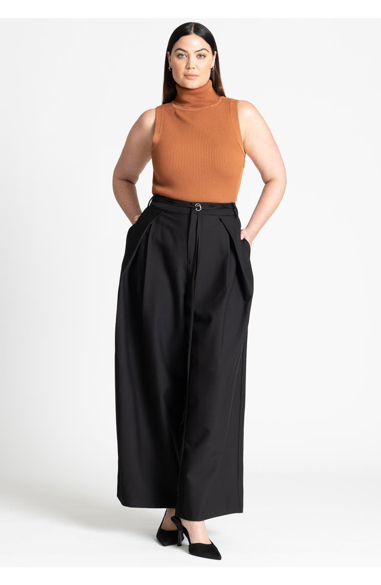 ELOQUII Turtleneck Layering Sweater, Alternate, color, Warm Chestnut