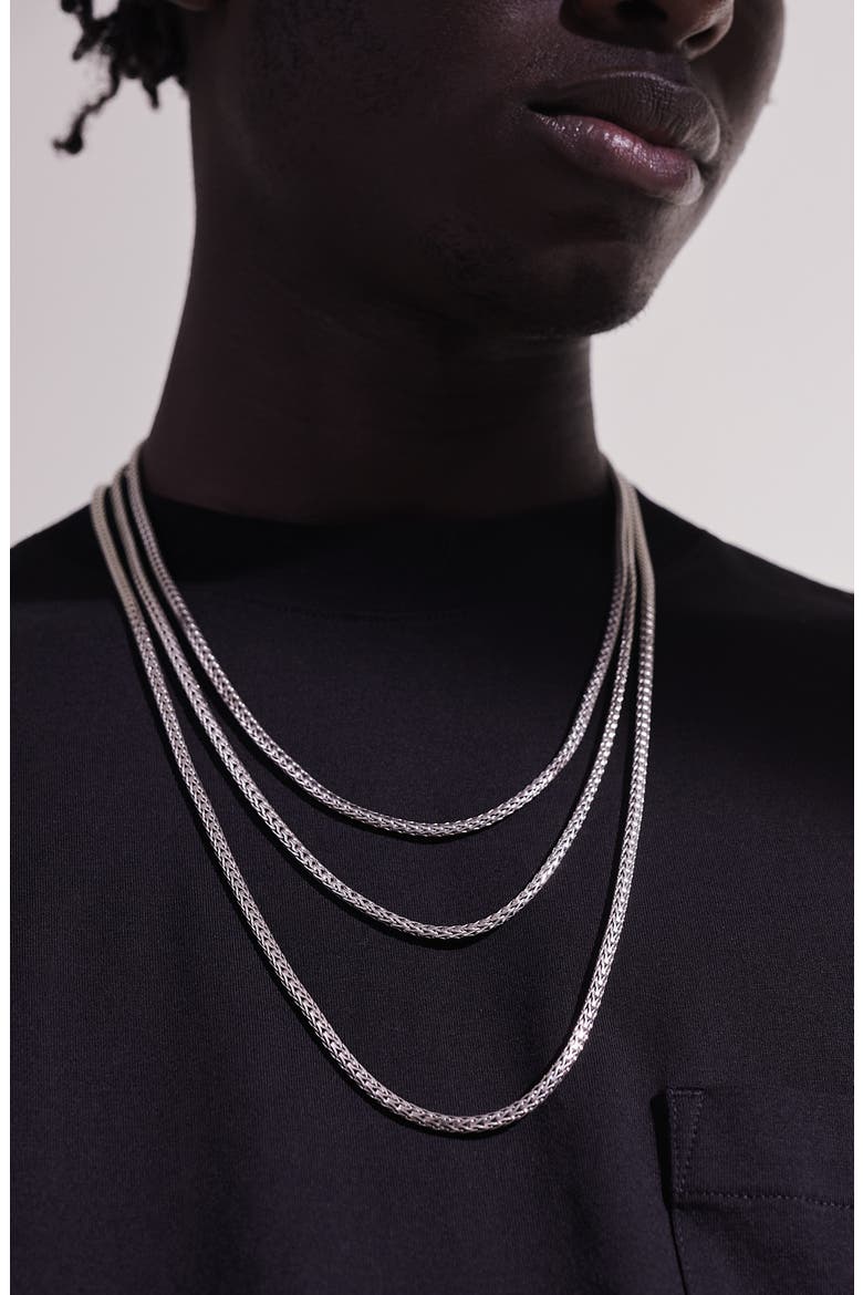 Icon Necklace, Sterling Silver, 3.5mm, Alternate, color, SILVER