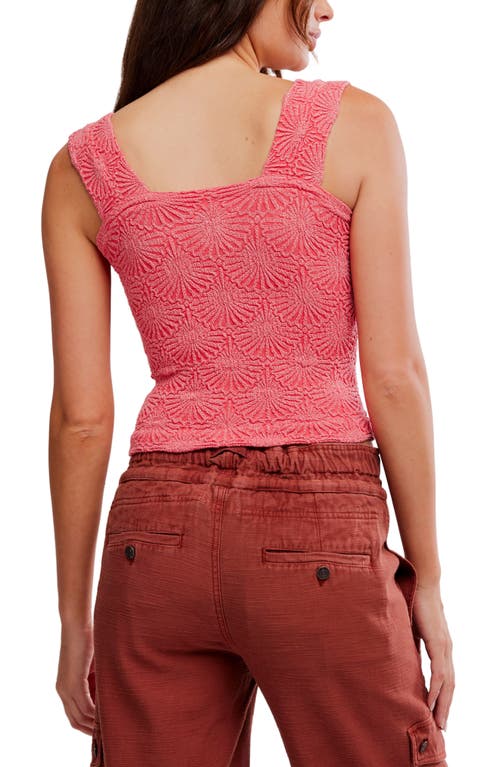 Free People Love Letter Floral Knit Camisole In Pink