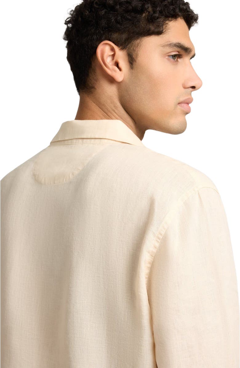 Onia Linen Long Sleeve Popover Shirt, Alternate, color, Natural