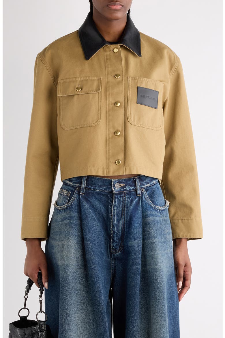 Crop Workwear Jacket, Main, color, 9501 SAND