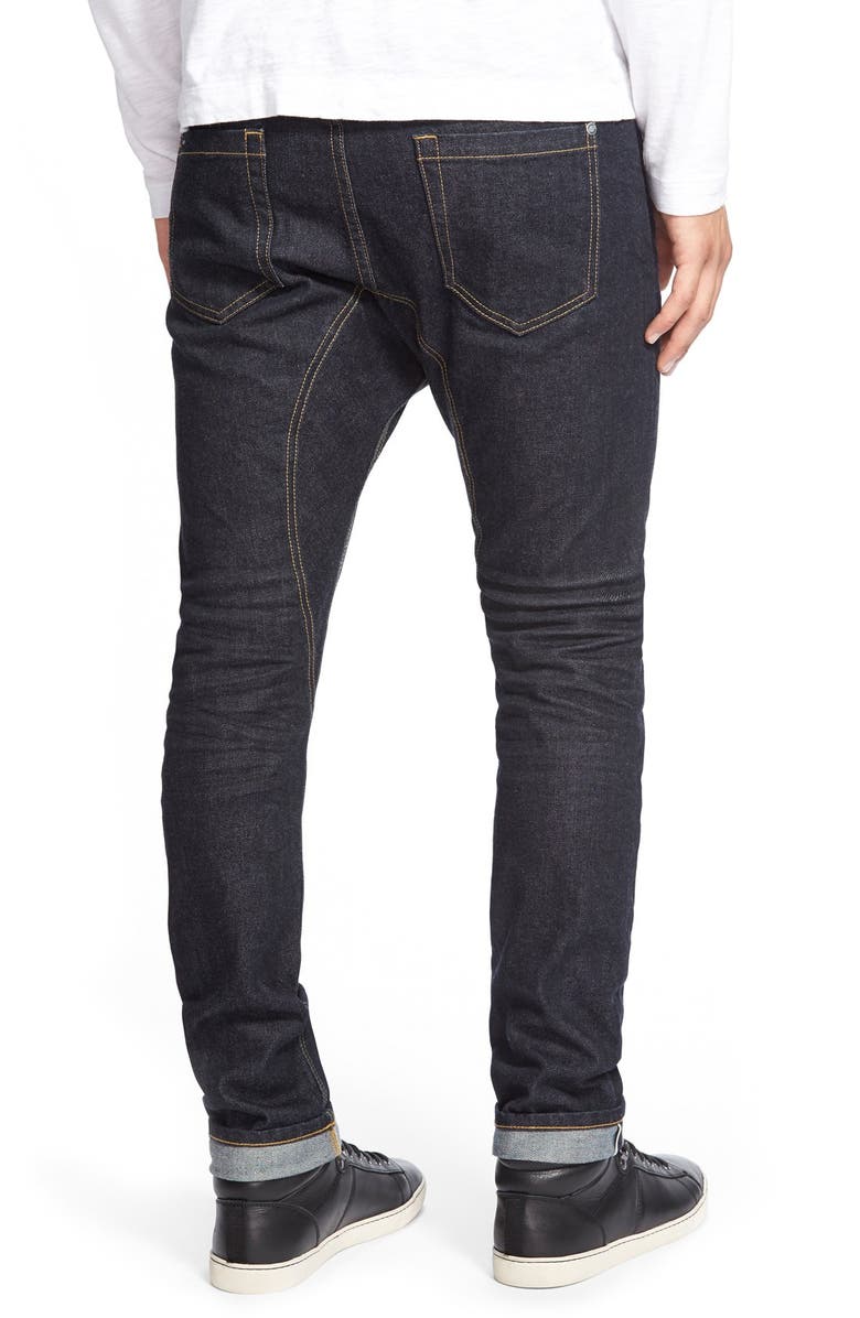 ZANEROBE 'Low Blow' Slim Straight Selvedge Jeans, Alternate, color, 