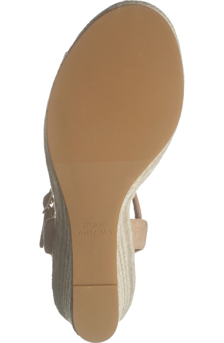 Stuart Weitzman Tia Wedge Sandal, Alternate, color, Golden Beige