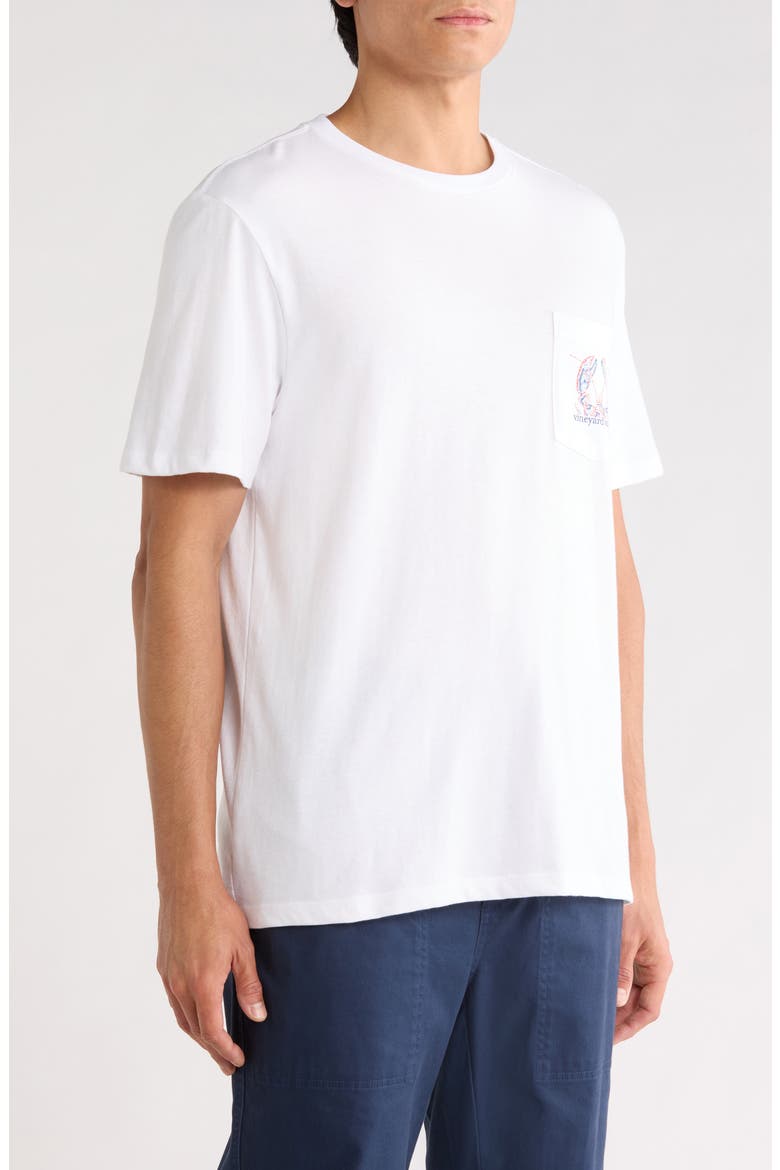 Tile Lobster Pocket Cotton Graphic T-Shirt, Alternate, color, WHITE CAP