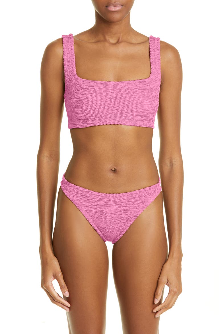 Crinkle Two-Piece Swimsuit, Main, color, BUBBLEGUM