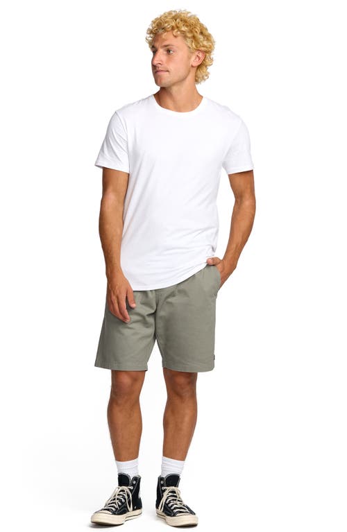 Billabong Larry Layback Twill Drawstring Shorts In Green