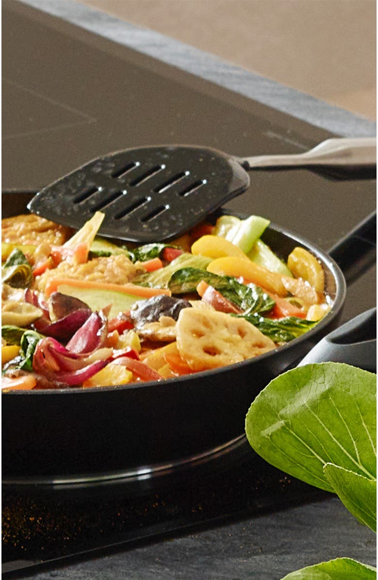 81025290 Essential Cooking Utensils Silicone Turner, Alternate, color, Metallic Silver