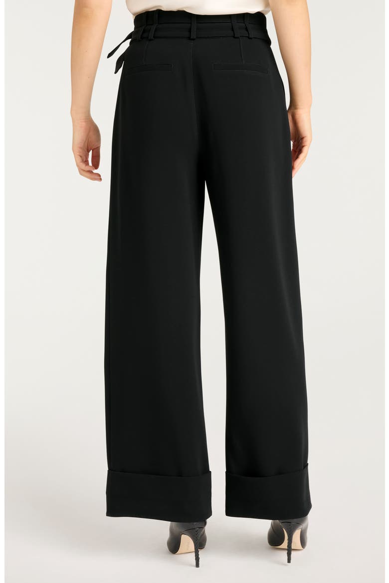 Cortina Belted Wide Leg Pants, Alternate, color, BLACK