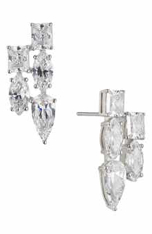 Nadri Cubic Zirconia Cluster Stud Earrings
