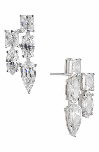 Nadri Cubic Zirconia Cluster Stud Earrings
