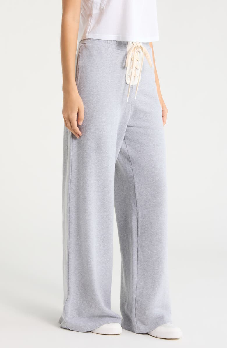 Year of Ours Football Wide Leg Sweatpants, Alternate, color, Heather Grey