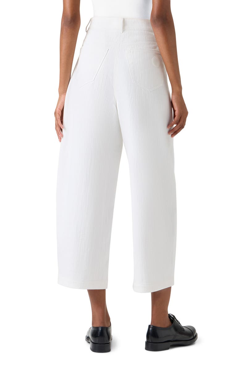 Akris punto Farrow Washed Crop Barrel Leg Jeans, Alternate, color, Cream
