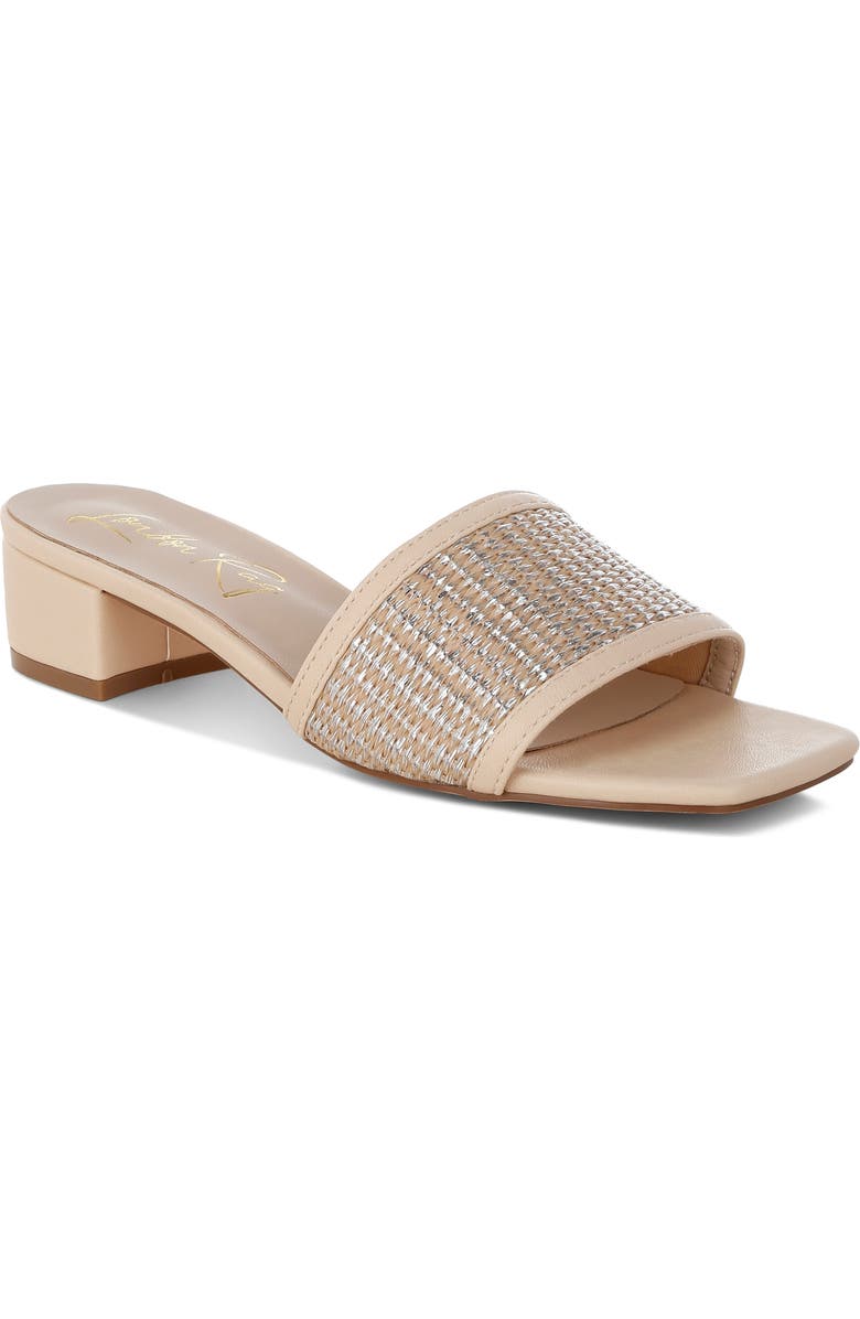 LONDON RAG Gisella Raffia Slide Sandal, Main, color, Beige