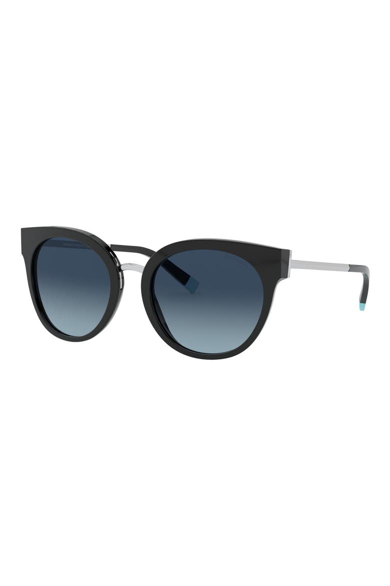 54mm Polarized Butterfly Sunglasses, Alternate, color, BLACK/ AZURE GRAD