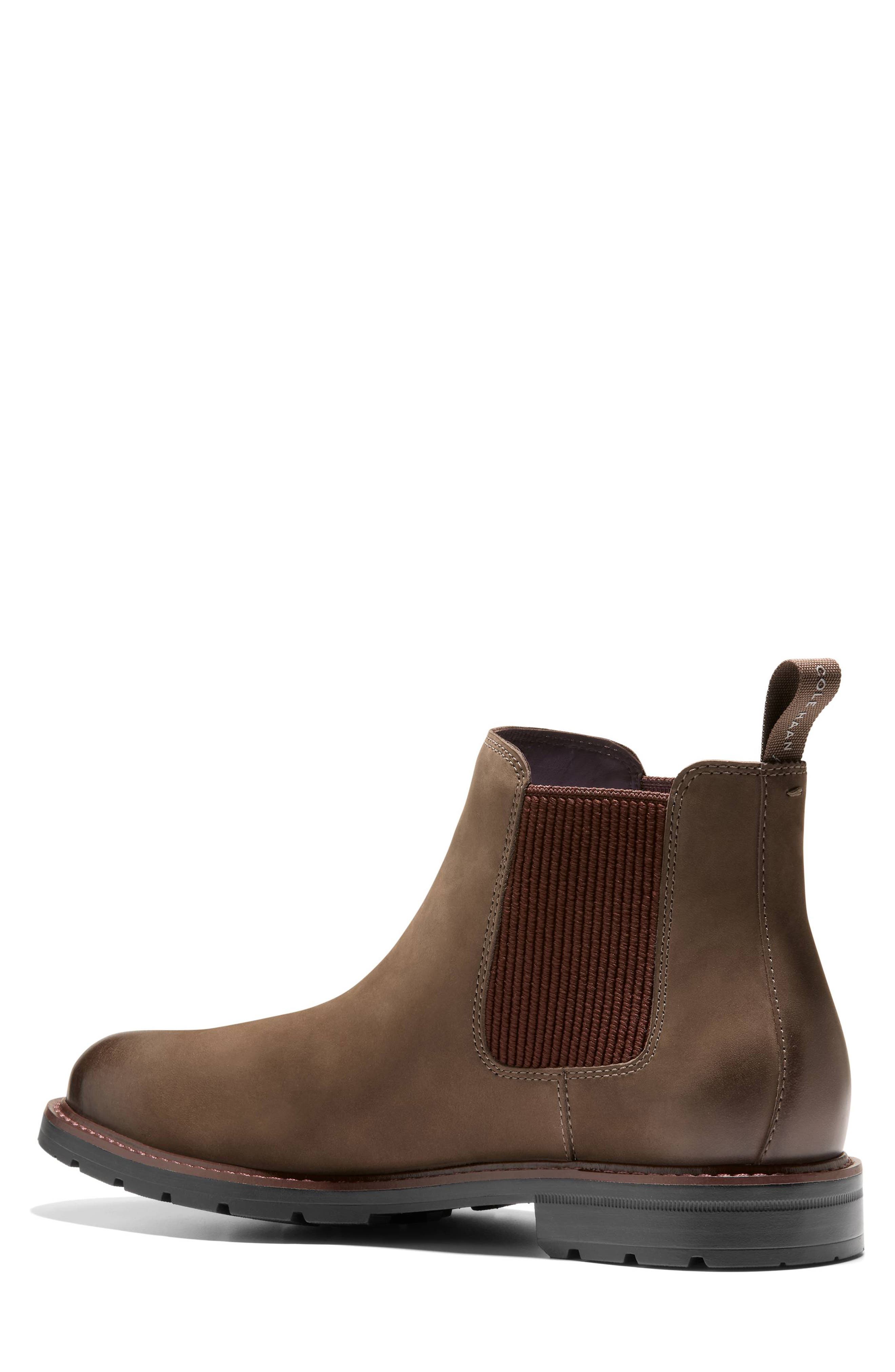 Cole Haan Chamberlin Grand Water Resistant Chelsea Boot, Alternate, color, Truffle Nubuck / Black