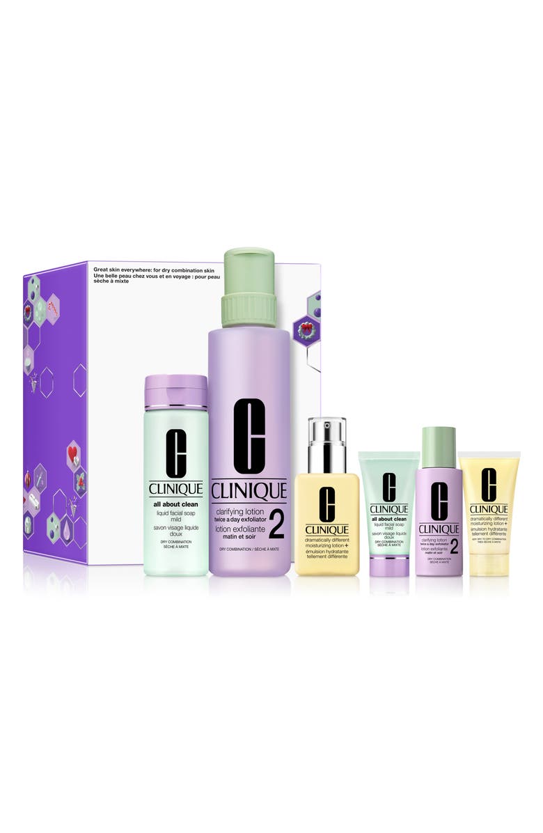 Clinique Great Skin Everywhere Skin Care Set for Dry Combination Skin, Main, color, 