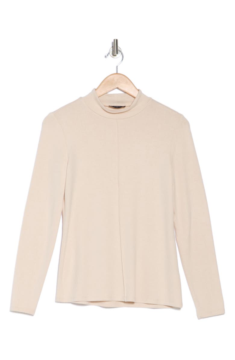 T Tahari Mock Neck Knit Jersey Top, Alternate, color,