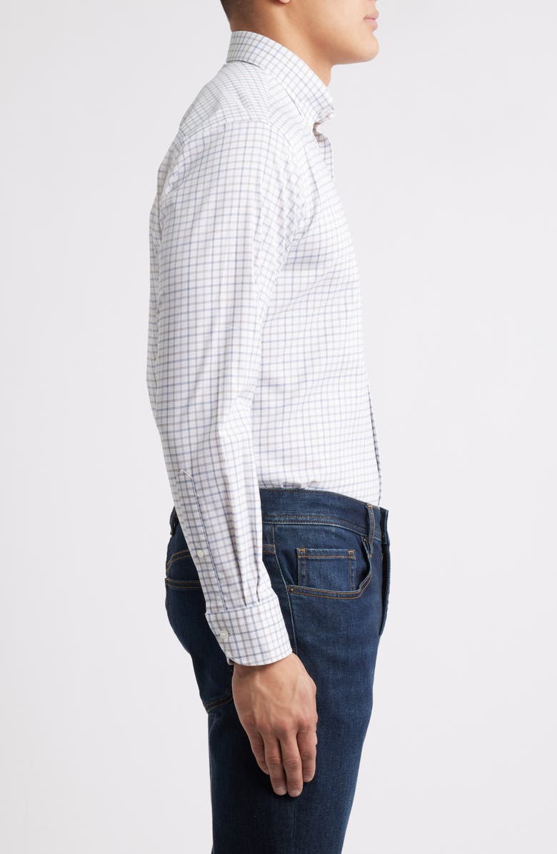 Peter Millar Hickory Check Performance Button-Down Shirt, Alternate, color,