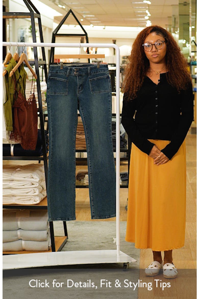 Mattea Patch Pocket Low Rise Flare Jeans video