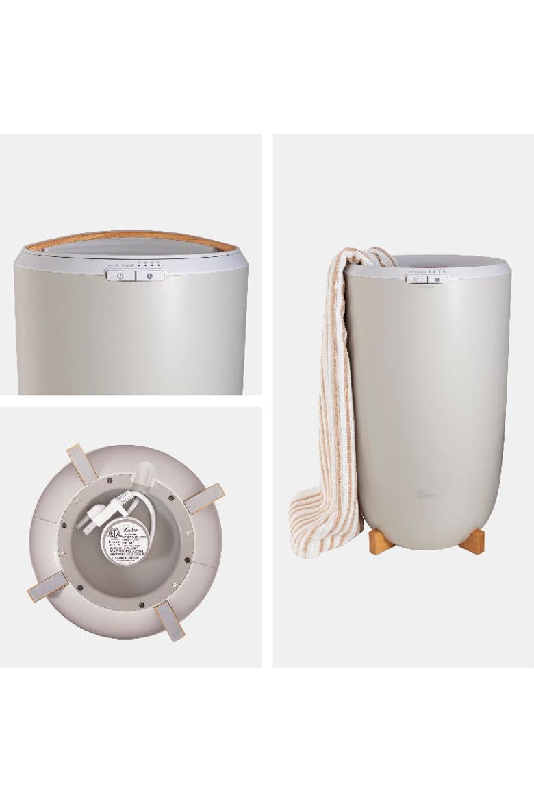 Luxury Spa Towel Warmer, 20L Stainless Steel Tub with Auto Shut-Off Timer, Alternate, color, Bamboo/Gray