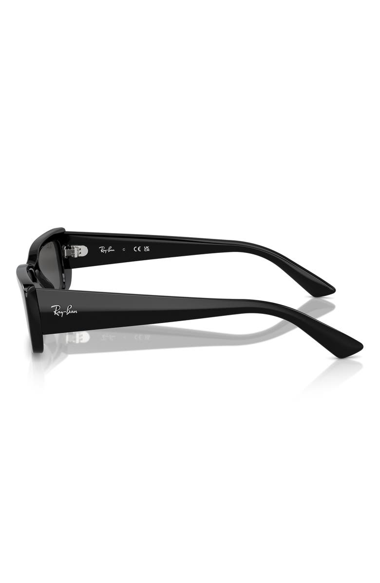 Ray-Ban Teru 54mm Rectangular Sunglasses, Alternate, color, Black