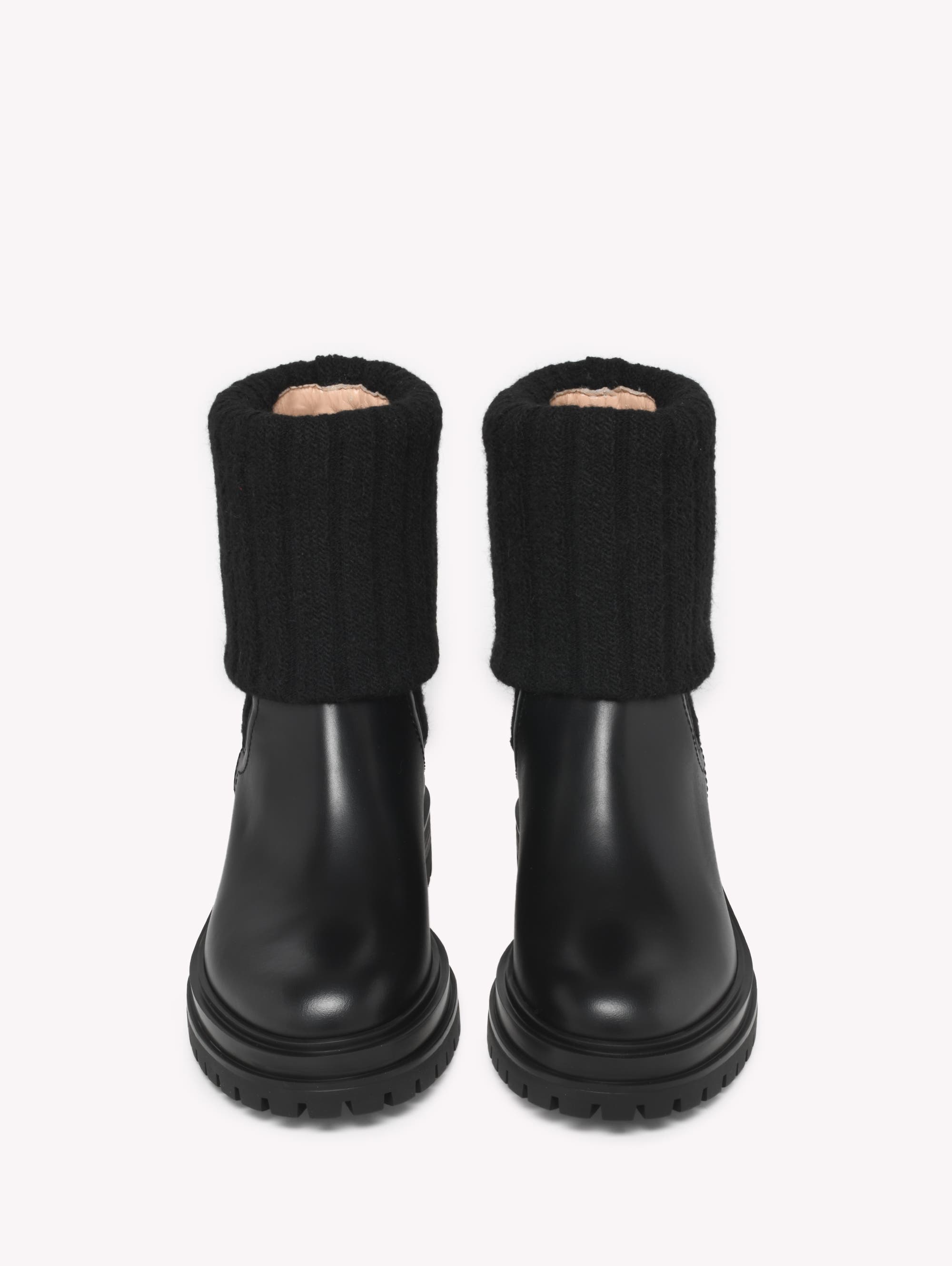 Gianvito Rossi Tenney Booties, Alternate, color, Black Calf And Fabric