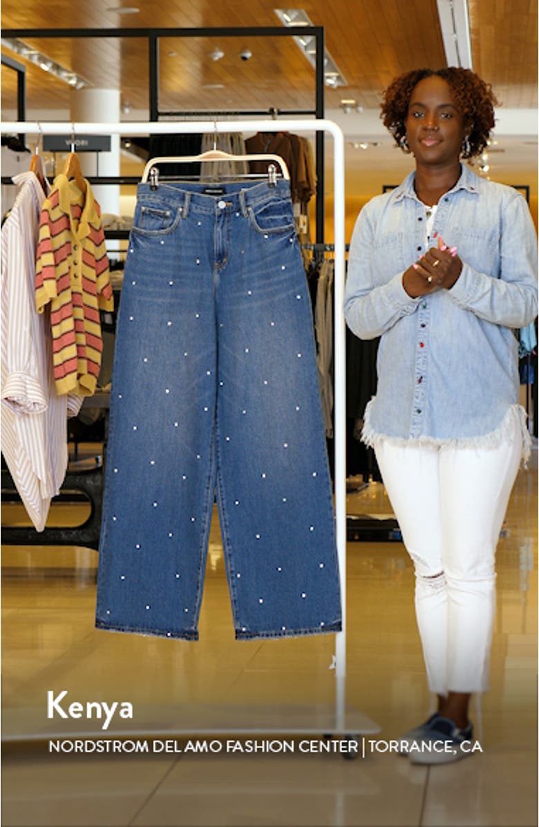 Rhinestone Baggy Wide Leg Jeans, sales video thumbnail