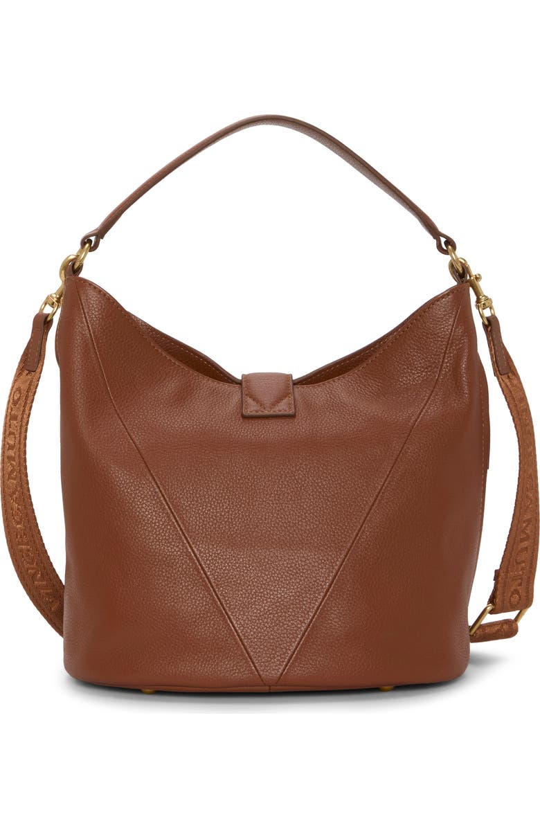 Vince Camuto Ebony Leather Shoulder Bag, Alternate, color, Whiskey 01