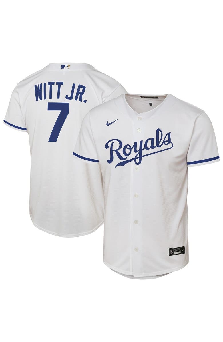 Nike Youth Nike Bobby Witt Jr. White Kansas City Royals Home Replica Player Jersey, Main, color, White