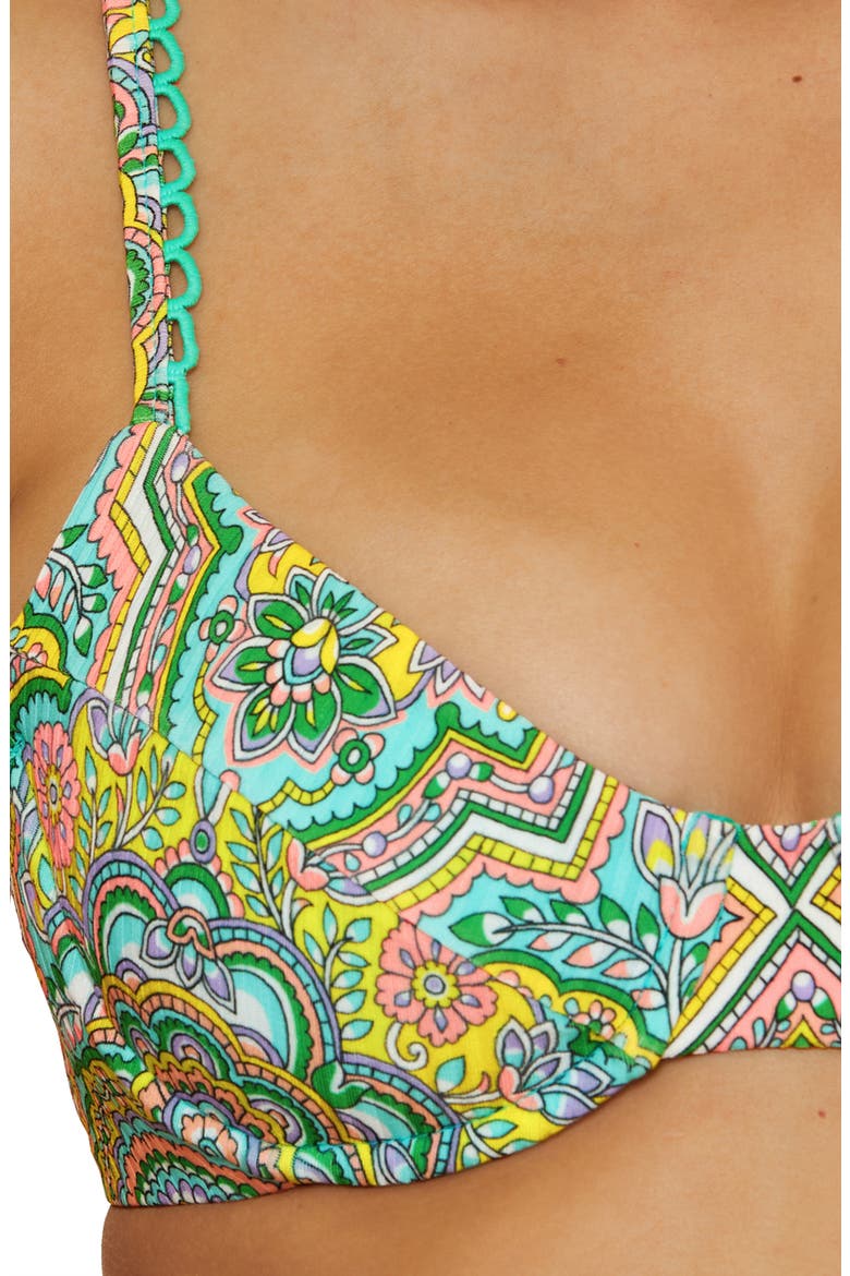 Martinique Underwire Bikini Top, Alternate, color, GREEN MULTI