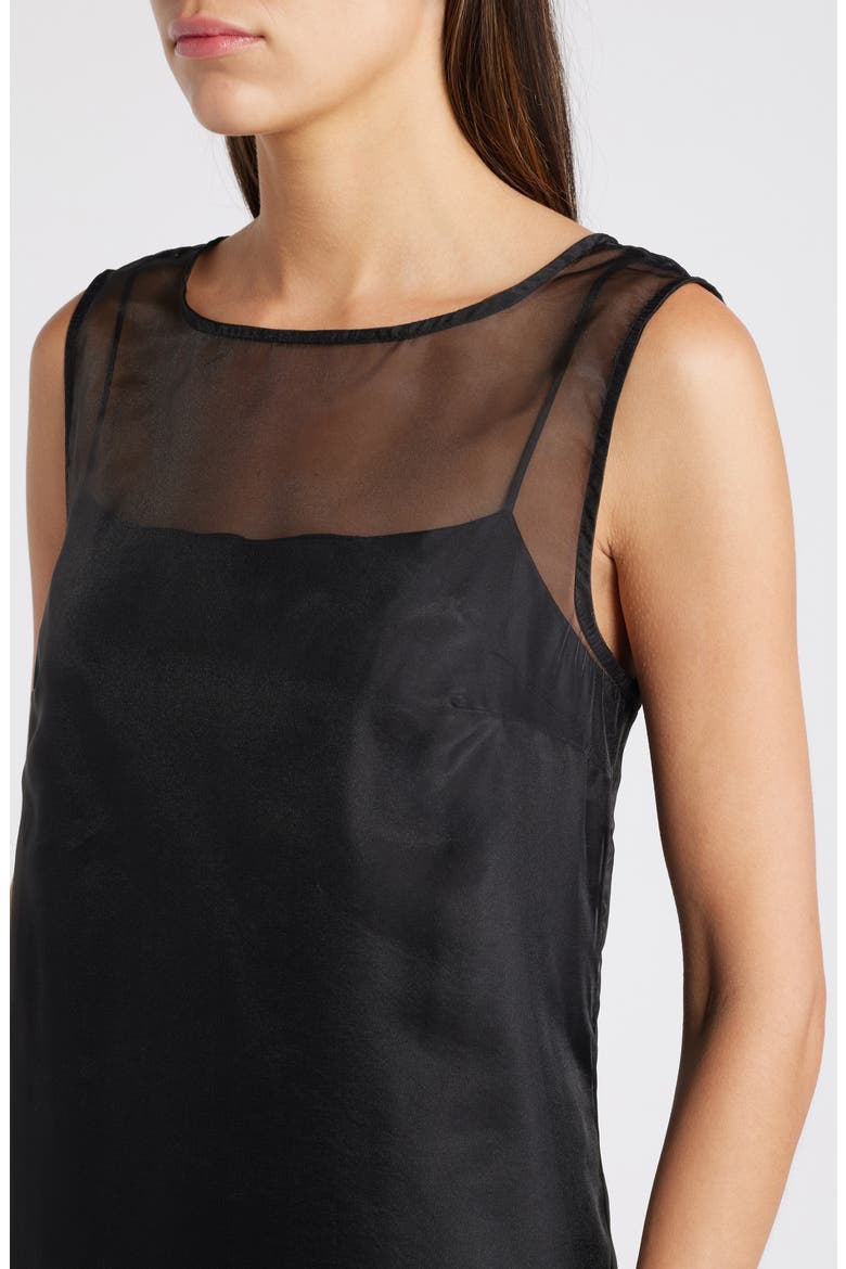 Vina Sheer Overlay Minidress, Alternate, color, BLACK