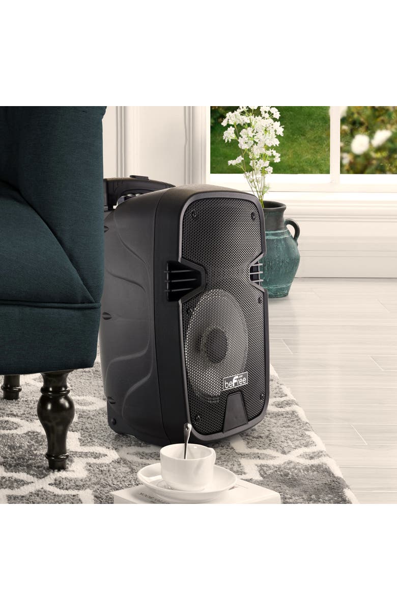 Befree Sound 8in 400 Watts Bluetooth Portable Party Speaker with Reactive Lights, Alternate, color, Black