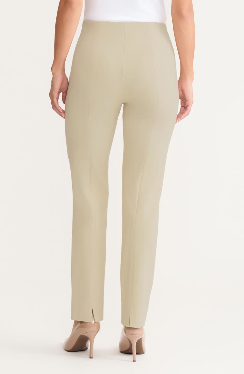 Misook Nia Slim Leg LuxeStretch Ponte Pant, Alternate, color, Biscotti