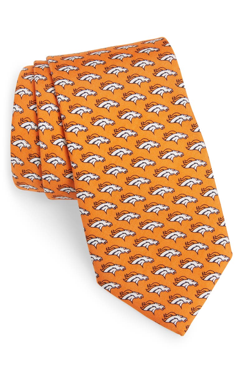 vineyard vines Denver Broncos Print Tie, Main, color, 