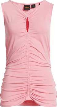 BOSS Orange Emacha Ruched Sleeveless Tunic Top