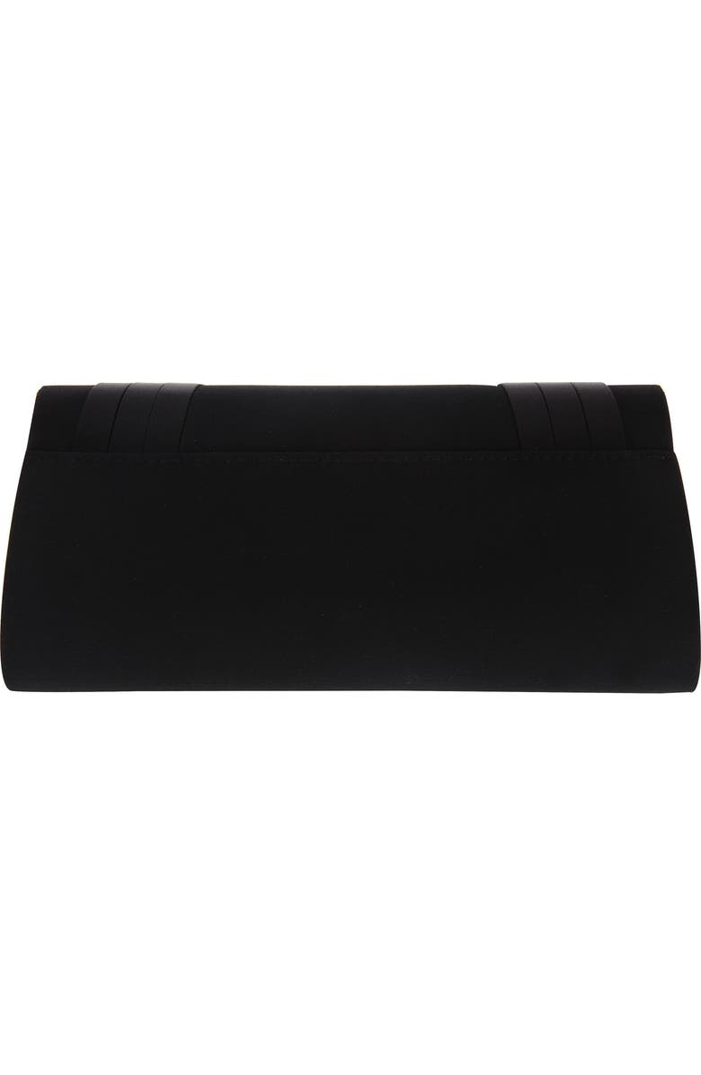 Nina Avis Pleated Classic Clutch, Alternate, color, Black Noble Satin