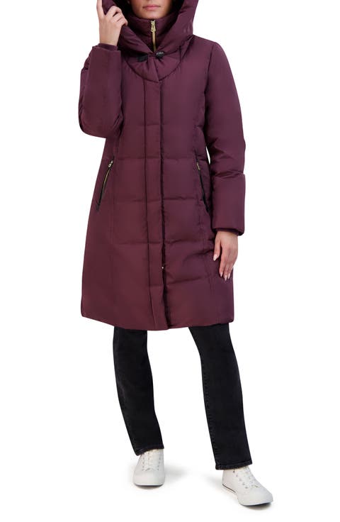 Taffeta Quilted Puffer Coat with Bib