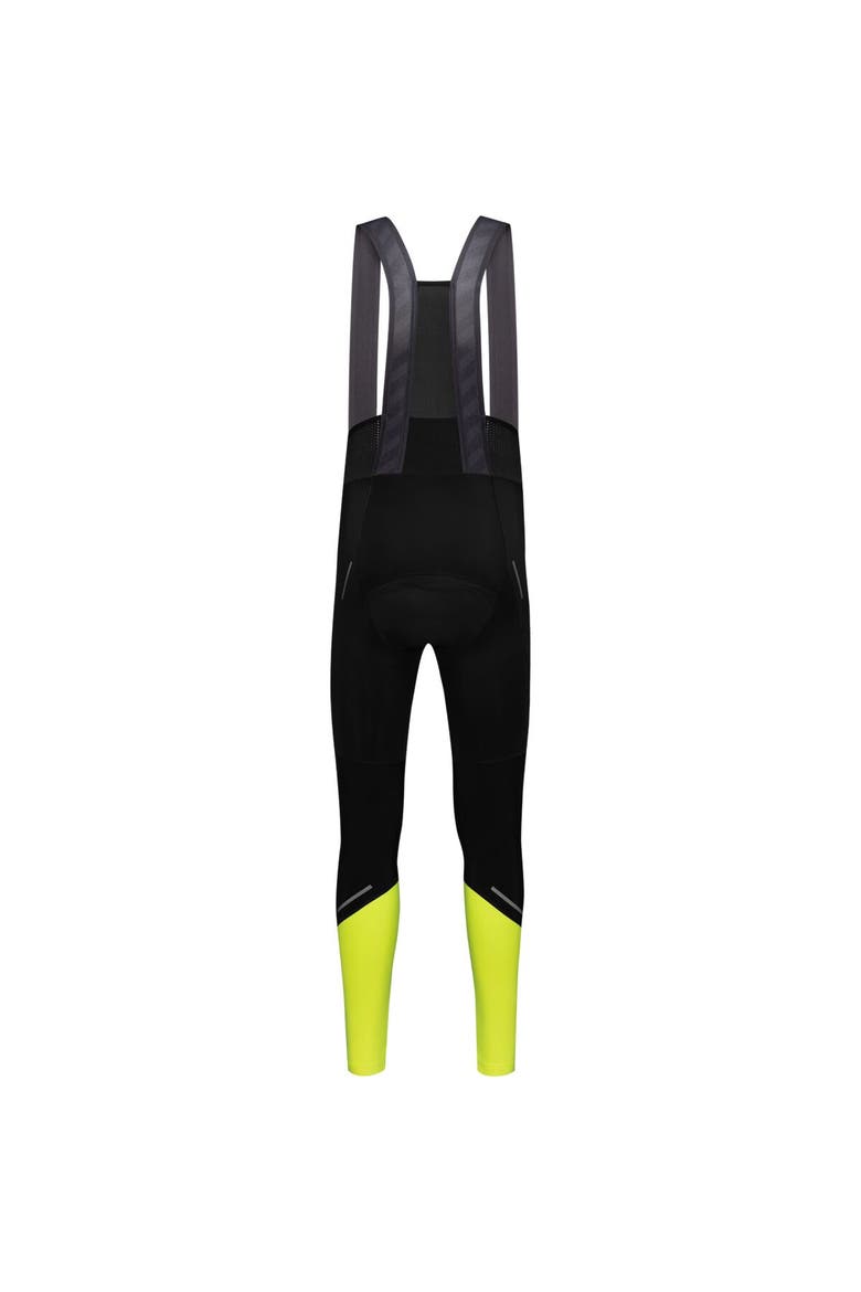 Spinshift Thermo Bib Tights+ - Men's, Alternate, color, Black/Neon Yellow