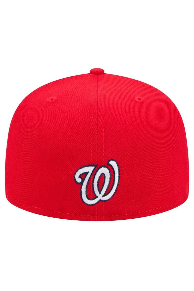 Men's New Era Red Washington Nationals Ransom 59FIFTY Fitted Hat, Alternate, color, Red