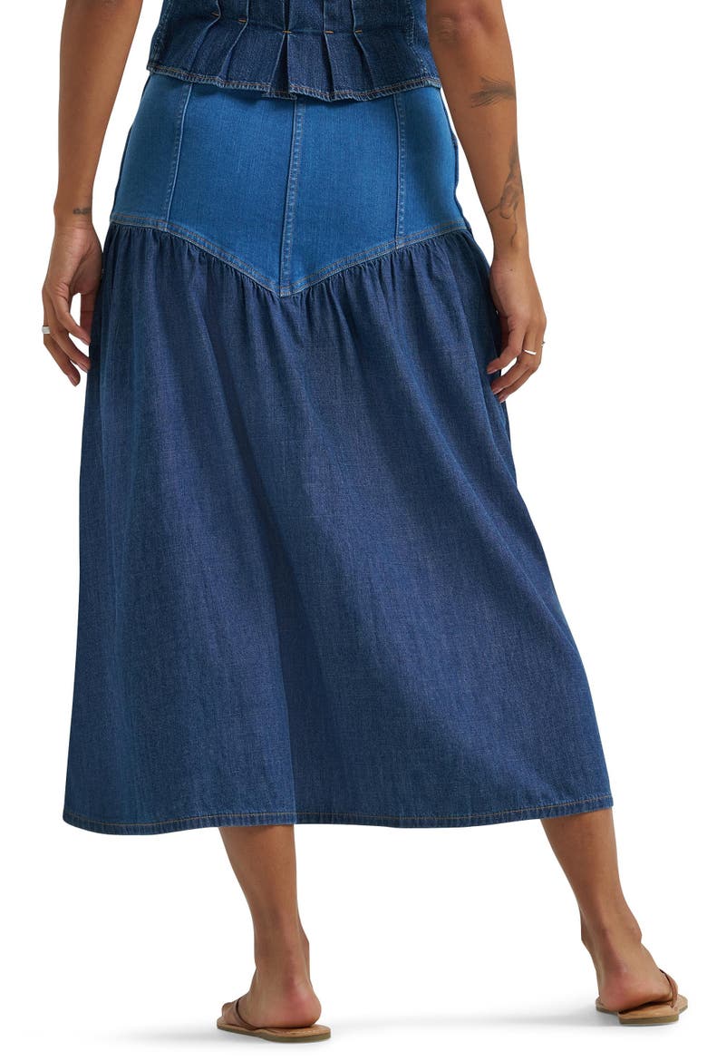 Western Tiered Midi Skirt, Alternate, color, LONE RIDER