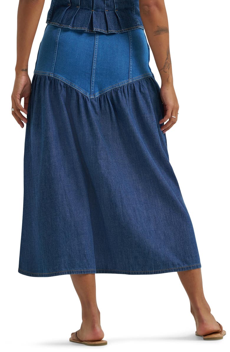 Wrangler Western Tiered Midi Skirt, Alternate, color, 