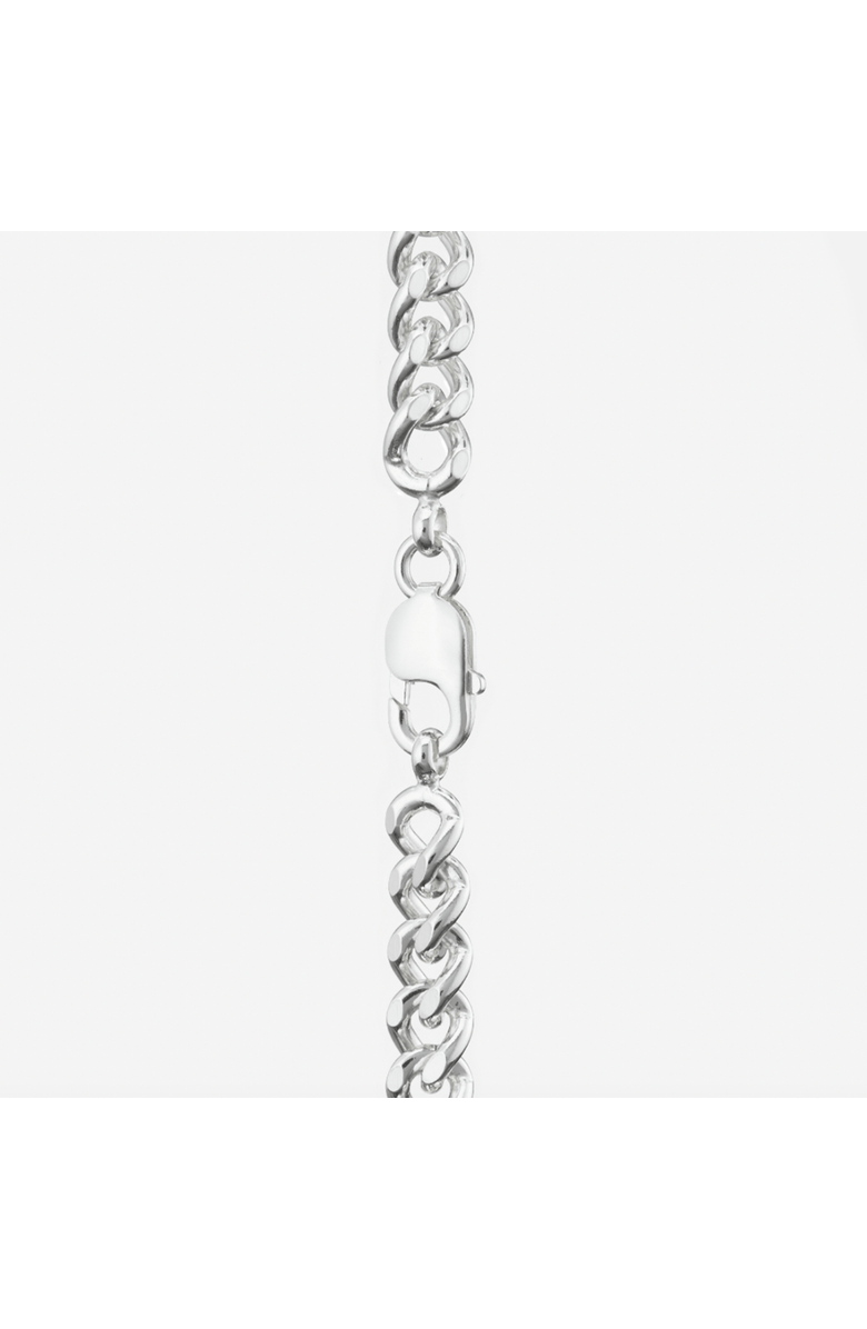 7879 Wide Filed Curb Chain Necklace, Alternate, color, Silver